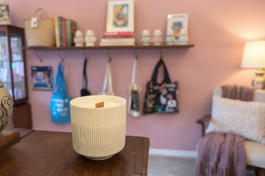 WHITE CERAMIC CANDLE