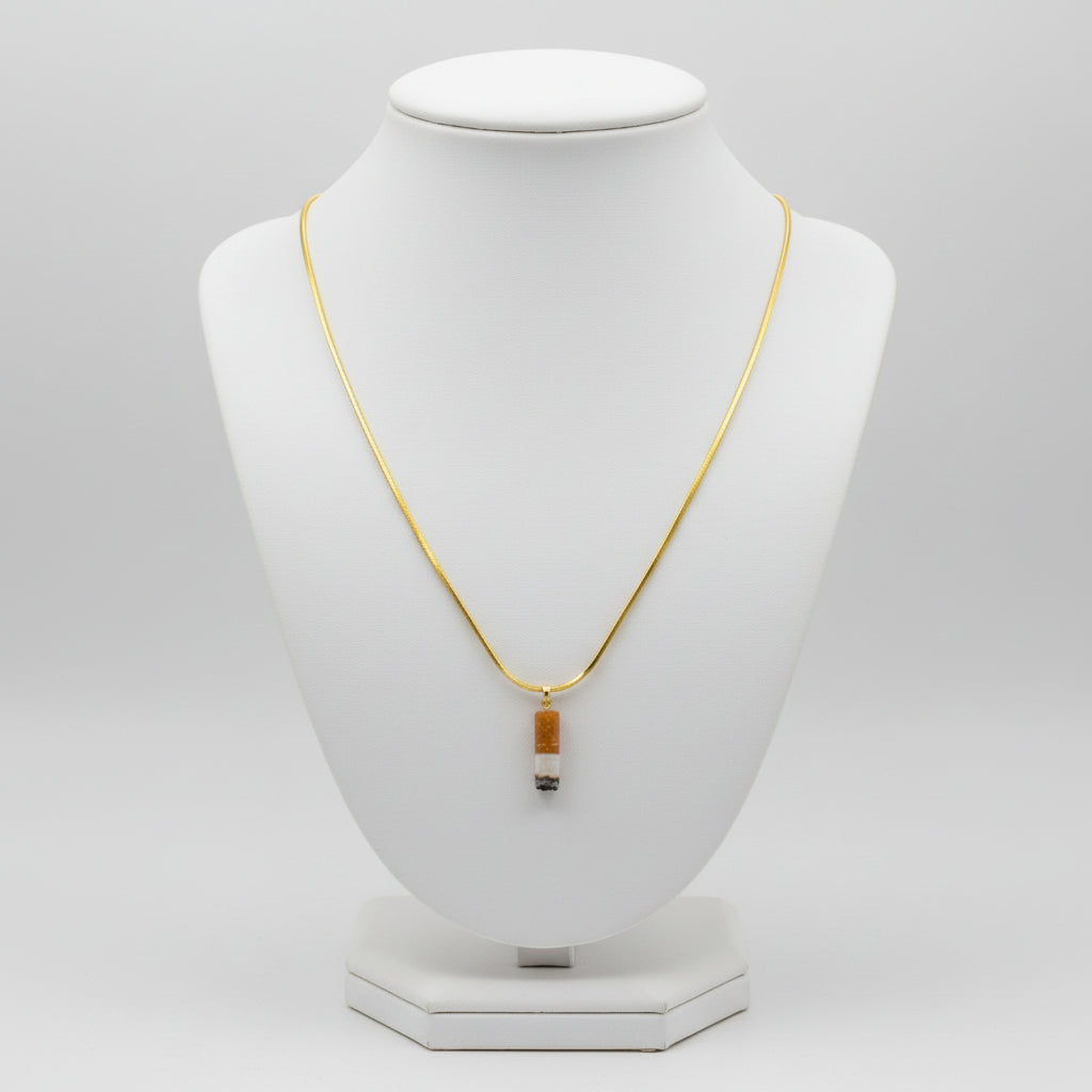 CERAMIC CIGARRETE NECKLACE GOLD
