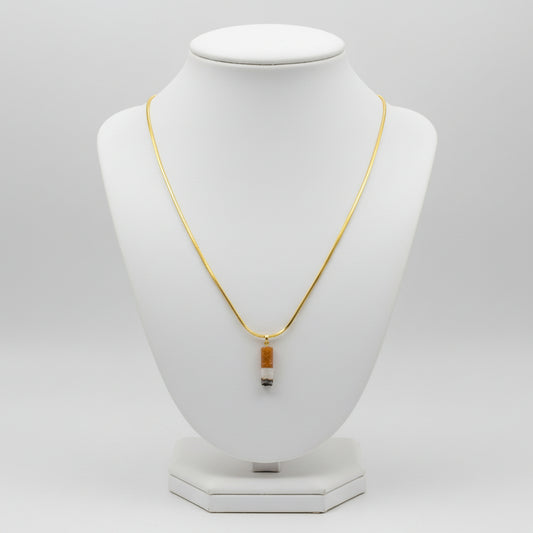 CERAMIC CIGARRETE NECKLACE GOLD