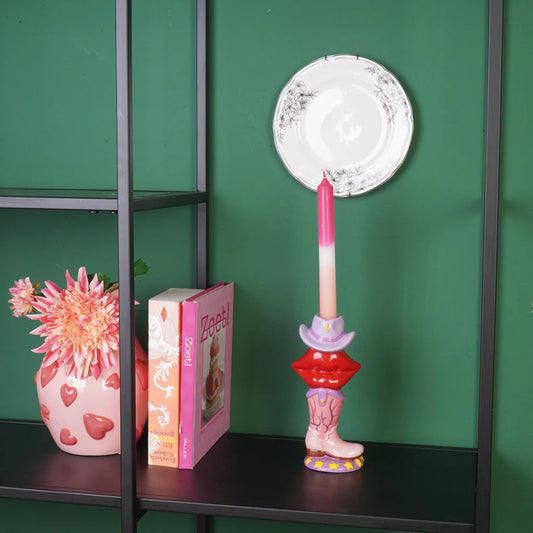 COWBOY BOOT CANDLE HOLDER