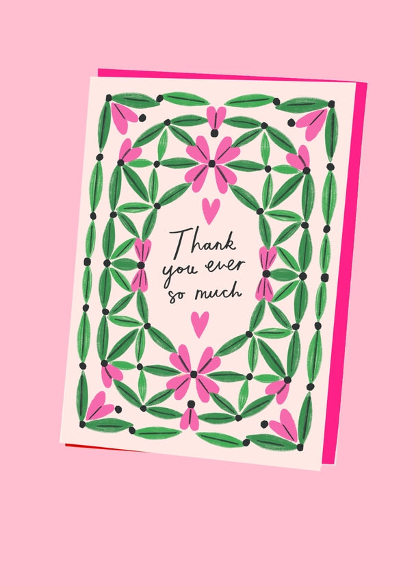 THANK YOU EVER SO MUCH POSTCARD