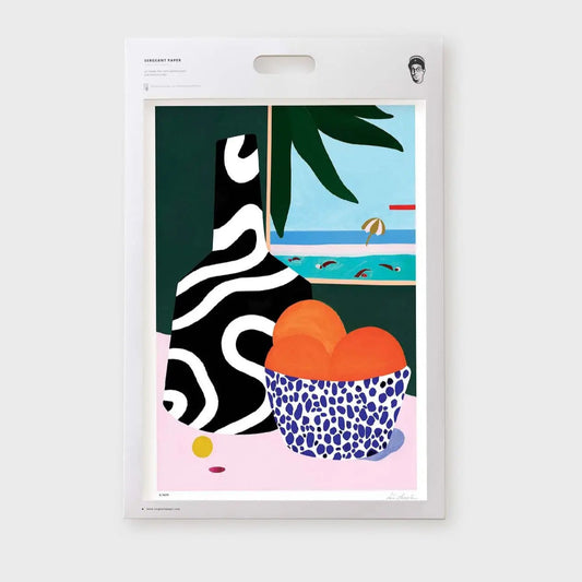 WINDOW DAYDREAM WITH ORANGES PRINT