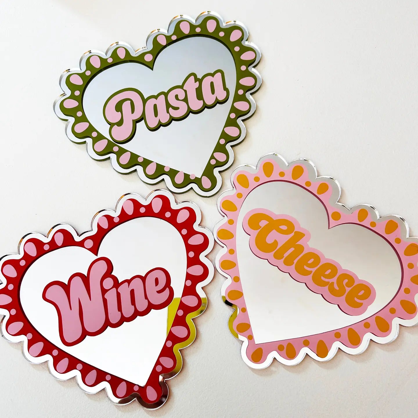 LOVE PASTA HEART MIRROR