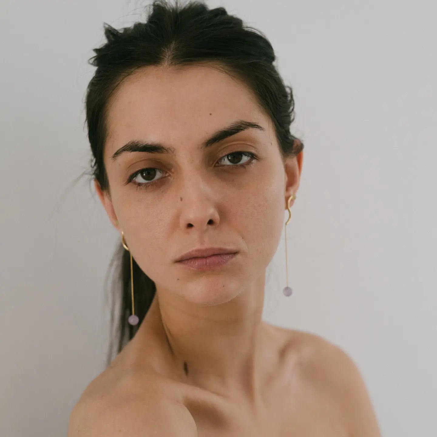 GREEN AND LAVANDER EARRINGS