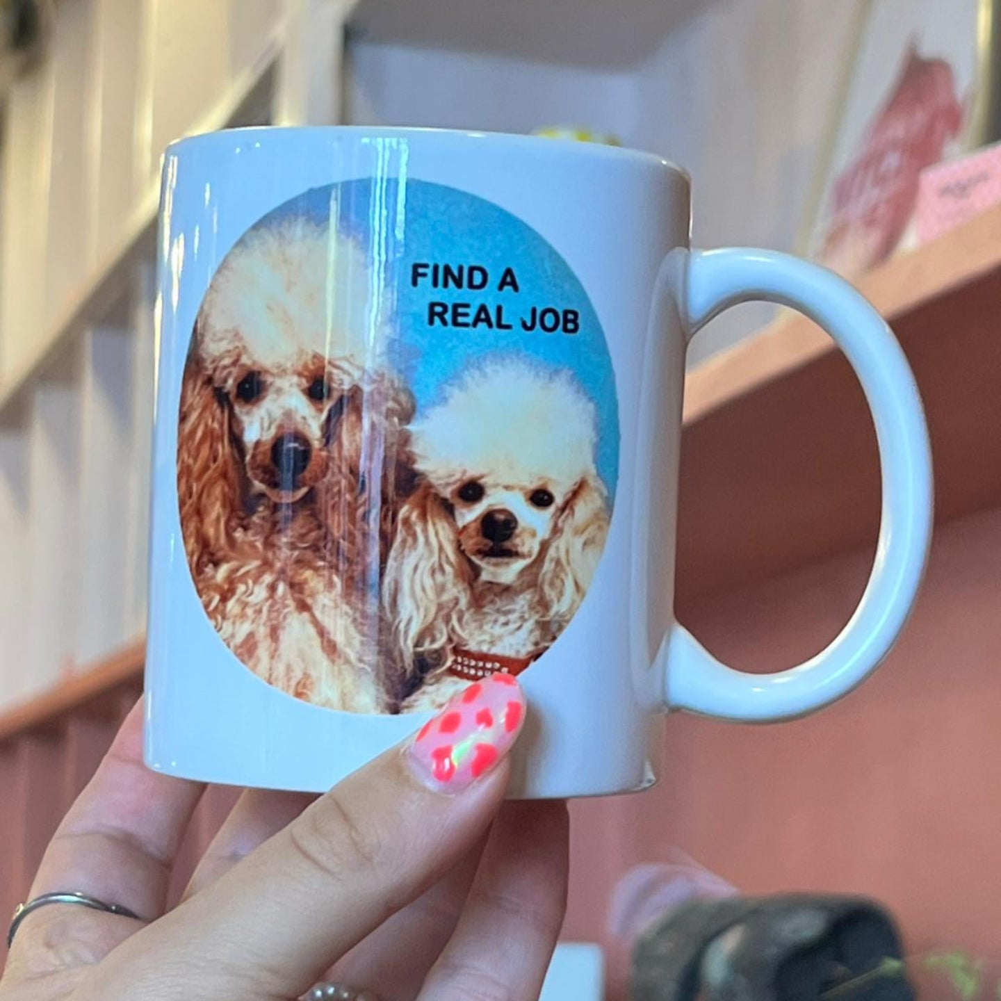 FIND A REAL JOB MUG