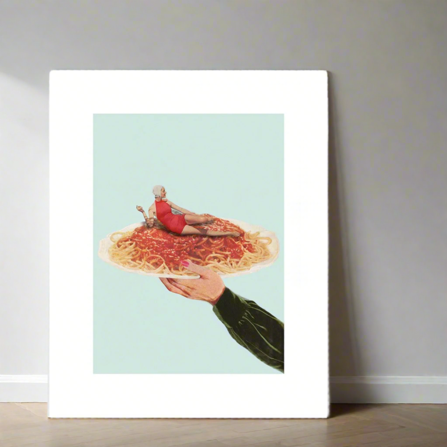 SWIMMING IN PASTA PRINT
