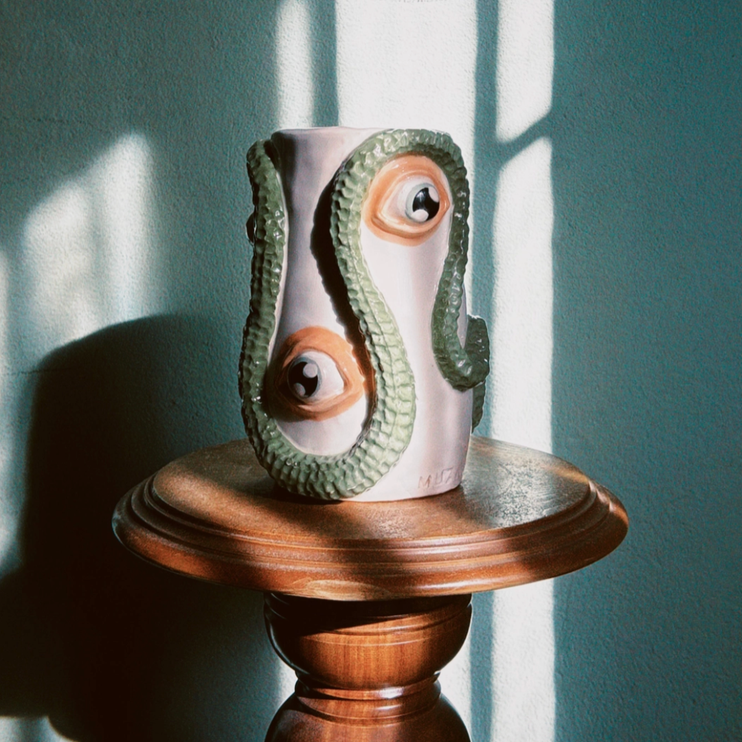 SHEDDING SKIN SNAKE VASE