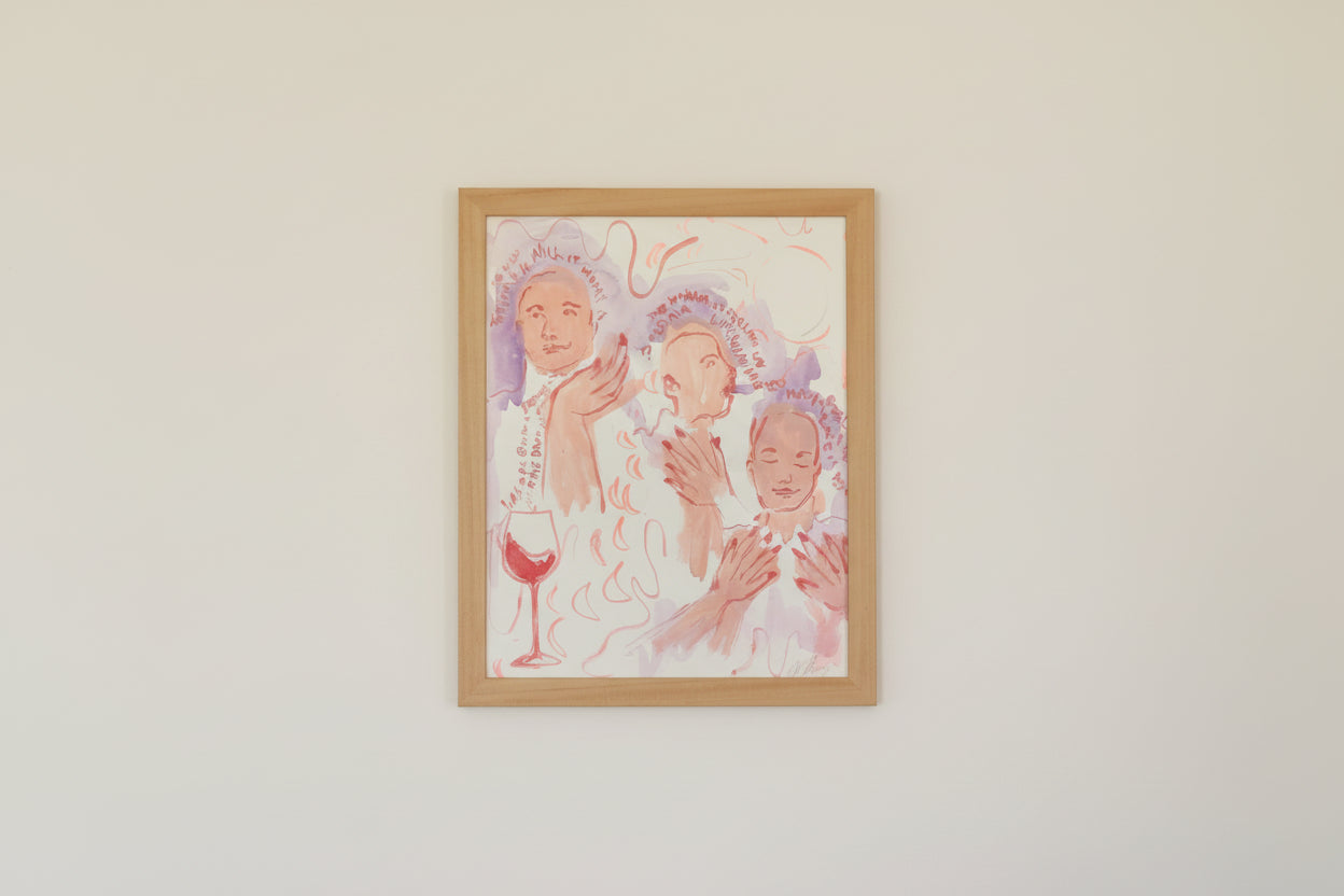 RED WINE — ORIGINAL PAINTING BY MAIREAD FINLAY
