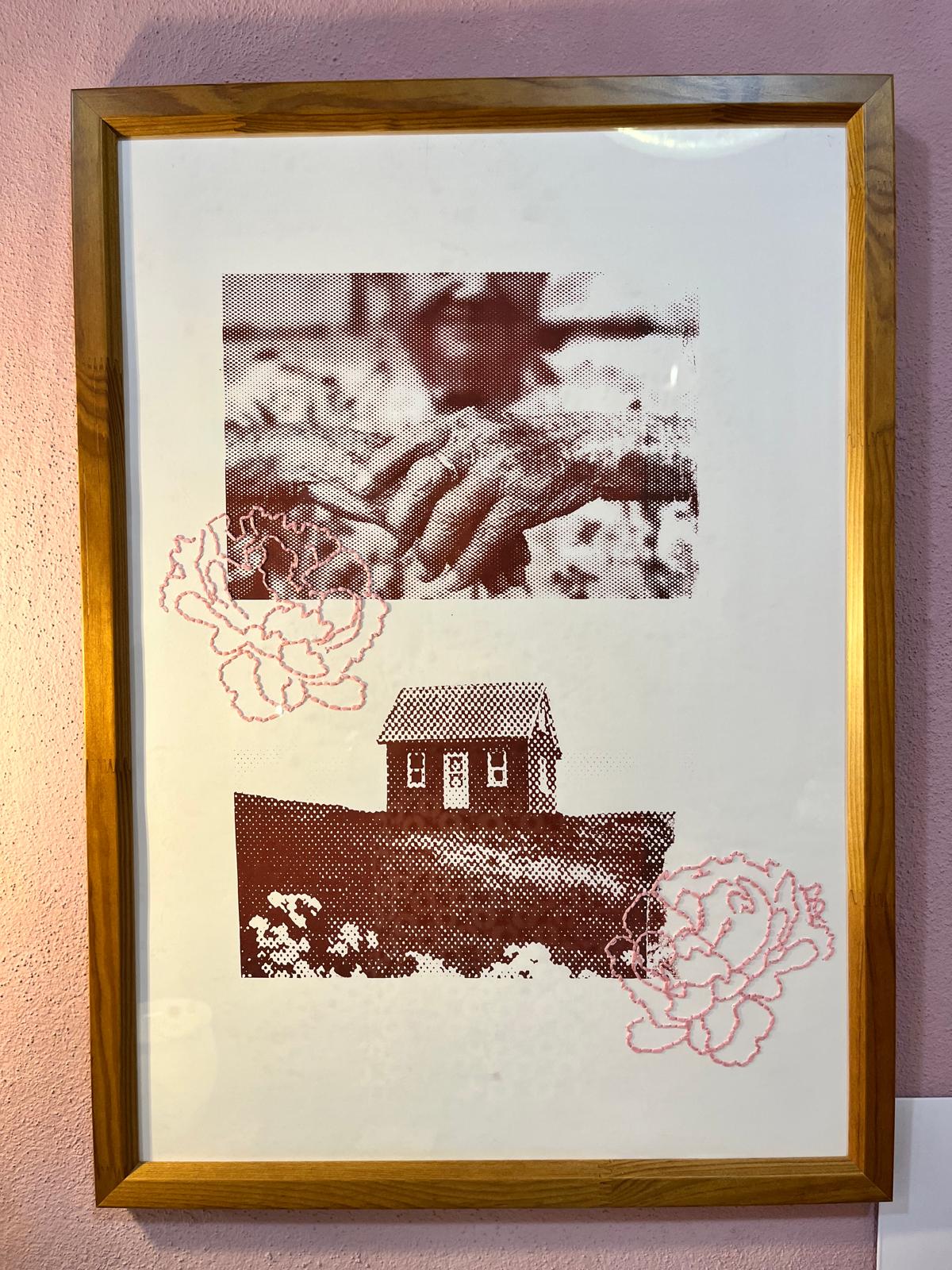 'HOME' EMBROIDERED PHOTOGRAPH