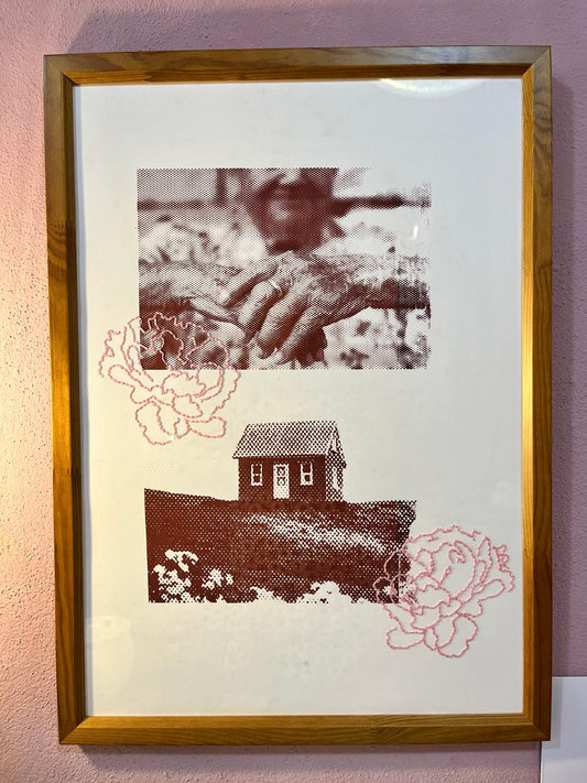 'HOME' EMBROIDERED PHOTOGRAPH