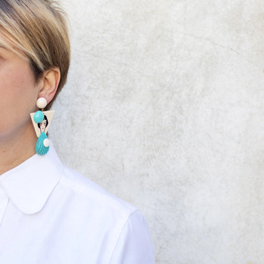 NELLIE IN LOS ANGELES BLUE EARRINGS