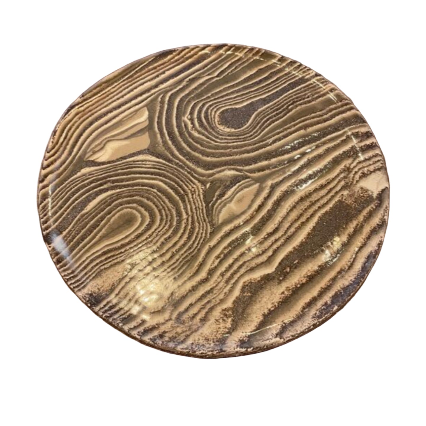 HANDMADE MARBLED CERAMIC PLATE