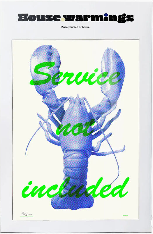 SERVICE NOT INCLUDED LOBSTER ART PRINT