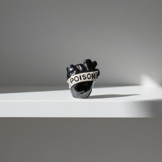 HANDMADE CERAMIC HEART “POISON”