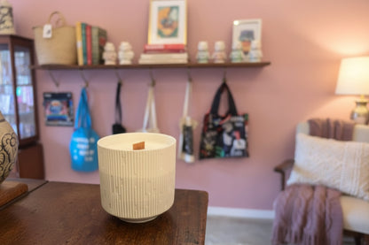 WHITE CERAMIC CANDLE