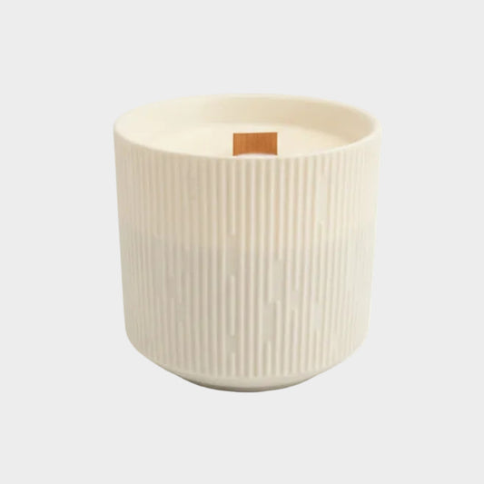 WHITE CERAMIC CANDLE