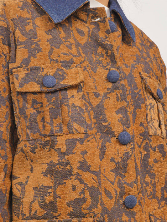 2 IN 1 REVERSIBLE DENIM AND JACQUARD JACKET