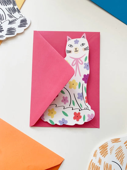 FLOWER CAT CARD