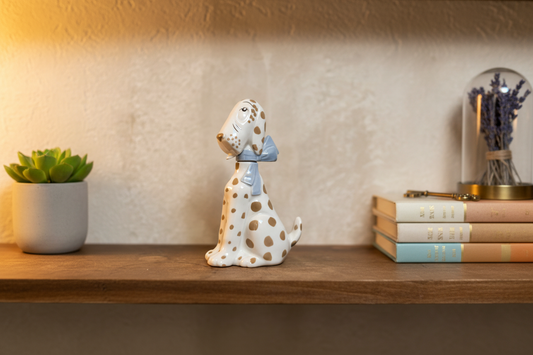 VINTAGE CERAMIC POLK A DOT DOGGY BOTTLE