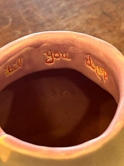 HANDMADE CERAMIC DISCO VASE