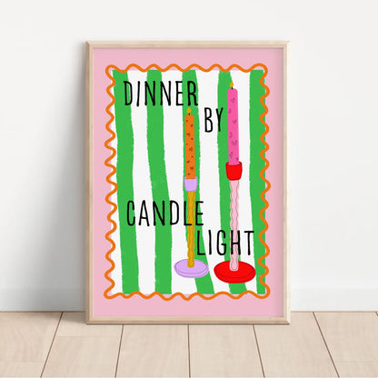 DINNER BY CANDLELIGHT PRINT