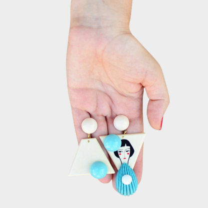 NELLIE IN LOS ANGELES BLUE EARRINGS