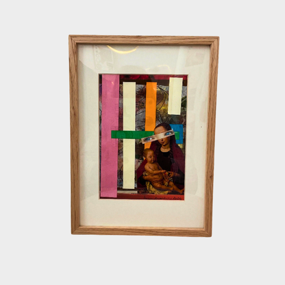 MADONNA AND CHILD IN COLOR ORIGINAL COLLAGE