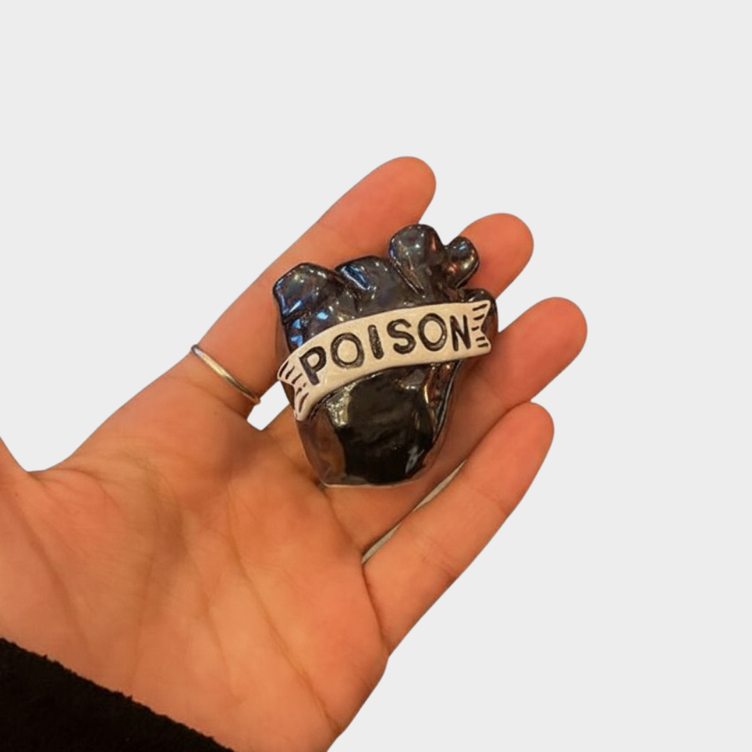HANDMADE CERAMIC HEART “POISON”