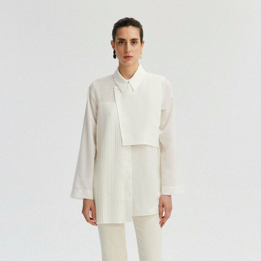 ASYMMETRIC OFF WHITE SHIRT