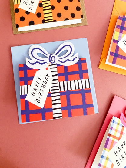 RED BIRTHDAY GIFT CARD