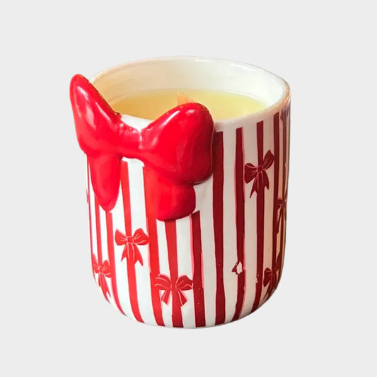 RED BOW CANDLE