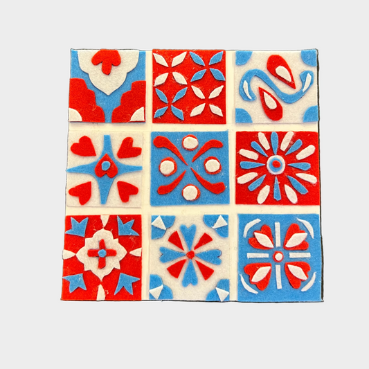BLUE & RED TILE