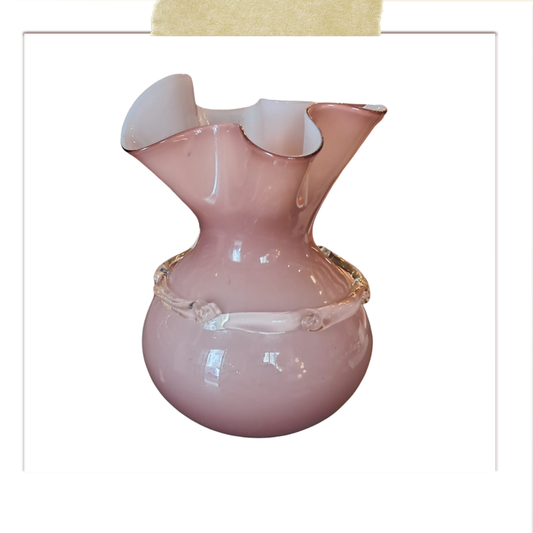VINTAGE PORTUGUESE LILAC GLASS VASE