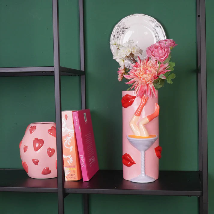 LEGS IN MARTINI GLASS CERAMIC VASE