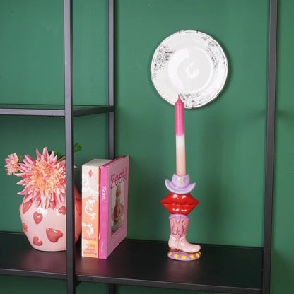 COWBOY BOOT CANDLE HOLDER