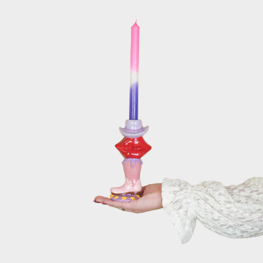 COWBOY BOOT CANDLE HOLDER