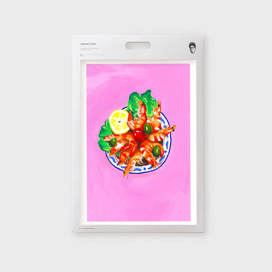 SHRIMP ON PINK LIMITED EDITION PRINT