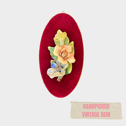 CERAMIC FLORAL WALL HANGING