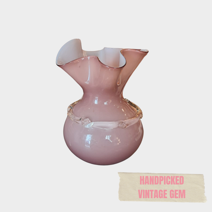 VINTAGE PORTUGUESE LILAC GLASS VASE