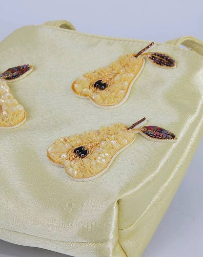 HANDMADE AND HAND BEADED PEARS BAG