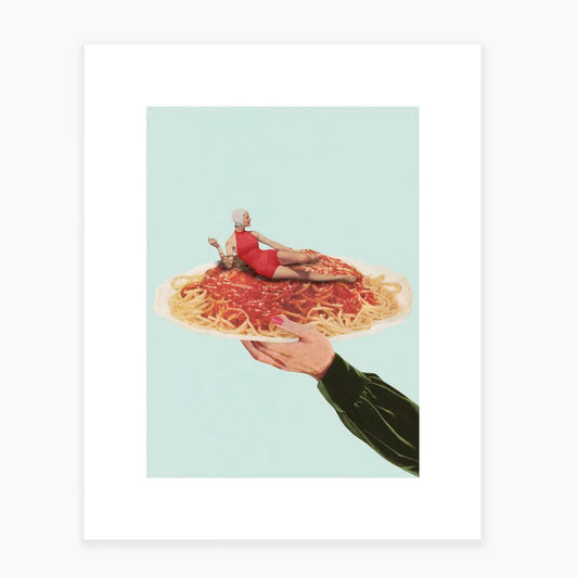 SWIMMING IN PASTA PRINT