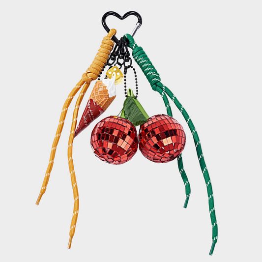 DISCO CHERRIES & ICE CREAM BAG CHARM