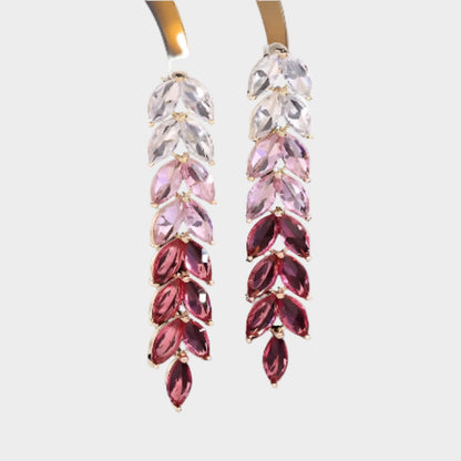 PINK OMBRÉ CASCADING EARRINGS