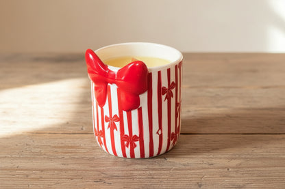 RED BOW CANDLE
