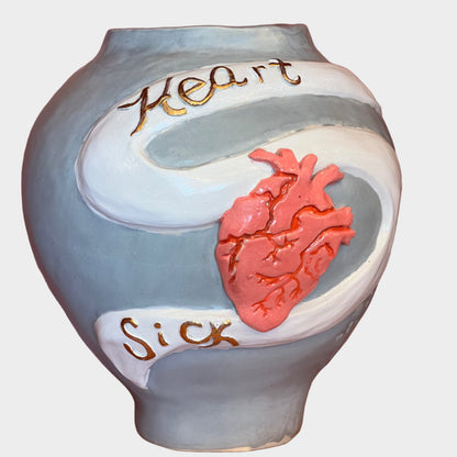 HANDMADE HEART SICK VASE