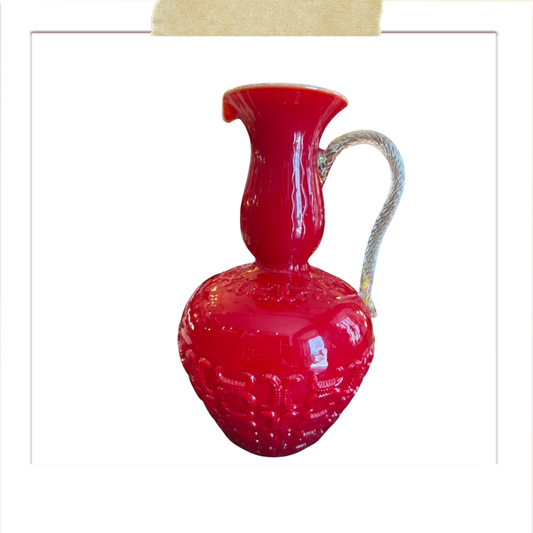 'ROSSO MAGNIFICO' ITALIAN VINTAGE GLASS JUG