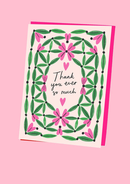 THANK YOU EVER SO MUCH POSTCARD