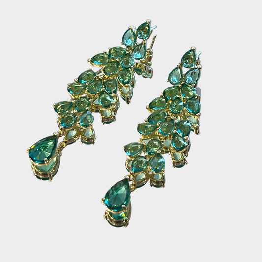 GREEN DROP EARRINGS