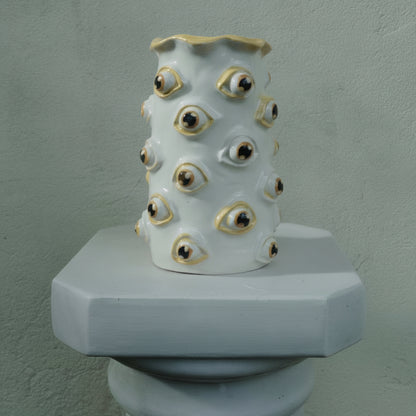 NO ONE IS WATCHING YELLOW EYE VASE