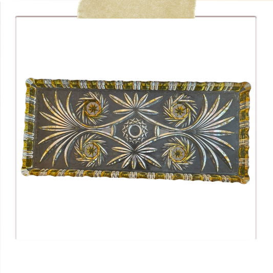 'GOLDEN HOUR' VINTAGE ITALIAN GLASS TRAY
